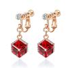 CHLOEOS Earrings for Austrian 18k Lovely Box Women, Popular, Non-Pierced Earrings, Delicate, Crystal, Gold, Beautiful, Adult, Stylish, Fresh, Sexy,