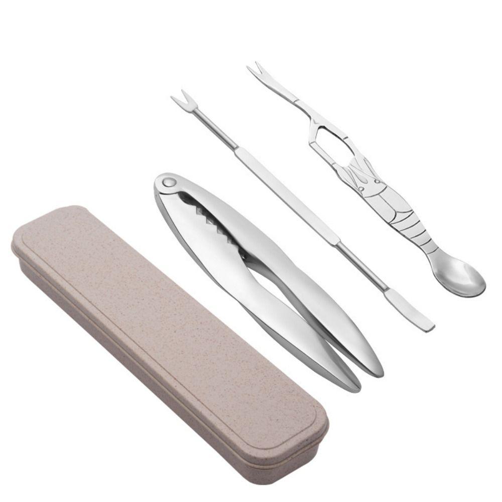 3/6pcs Professional Seafood Tool Set Printed Nut Pliers Lobster Pliers  Picking Meat