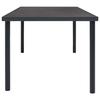 VidaXL Table à dîner d'extérieur Anthracite 190x90x74 cm Acier
