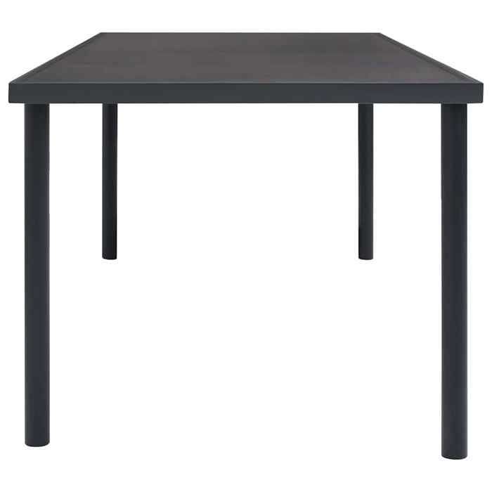 VidaXL Table à dîner d'extérieur Anthracite 190x90x74 cm Acier