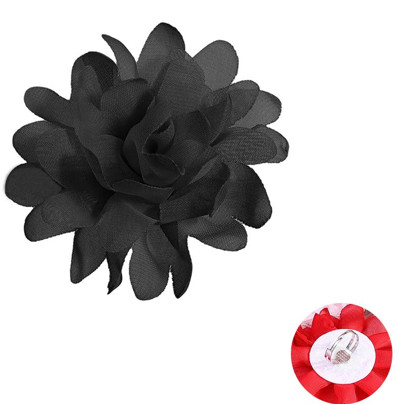 

Jisoo Flower Blackpink Same Camellia Flowers Ring Dancing Performance Photo Prop Black Ring