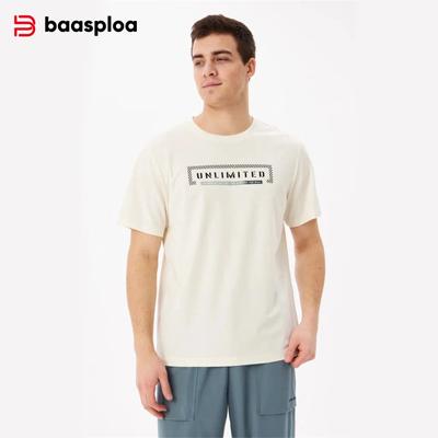 Baapsloa Men T-Shirt Breathable Running Top Comfortable Quick Drying Breathable Training Series Men Outdoor Casual Short Sleeves