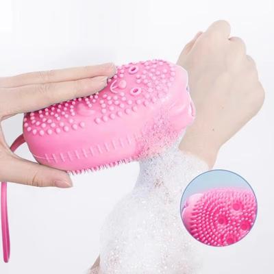 1-3pcs Shower Cleaning Bath Brushes Body Scrubber Silicone Exfoliating Scrub Bath Double-Sided Use Massager Skin Cleaning Tools