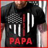 VETERAN MYTH LEGEND PAPA HEART USA FLAG Black Cotton T-Shirt Unisex T-Shirt