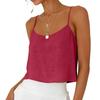 Canotta da Donna Senza Maniche con Spallina Regolabile a Bottoni Girocollo Casual Monocolore alla Moda Gilet Camicia