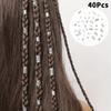 40Pcs/Set Vintage Gold Silver Hollow Hair Rings Iron Hair Cuff Hair Pins Loop Decor Hair Accessories Lock Hair Jewelry For Braid