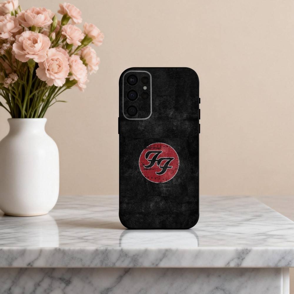 Alternative F-Foo F-Fighters band Phone Case For Samsung S25,24,23,22,30,21,10,9,Ultra,Plus,Lite,FE,4,5 G Soft Black Case