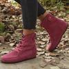 2021 Spring/Autumn Women's Plus Size Leather Ankle Boots - European & American Style, Flat Bottom.