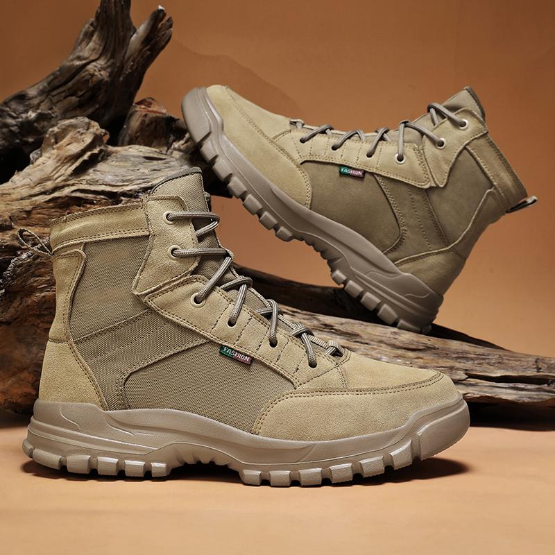 Fashion Street Style Male Mid-Calf Boots Comfortable  Men's Genuine Leather Motocross Boots Fashion Basic Boots Versatile High Top Shoes