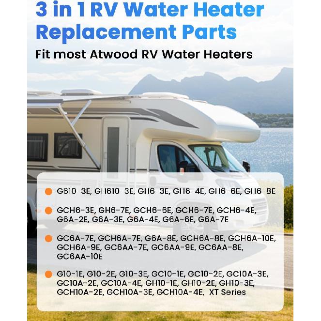 2025 HOT- RV Water Heater Part Fit Atwood RV Water Heater GC6AA-10E GC10A-4E Include 91365 Control Circuit Board Parts,91447 Thermal Cut Off &