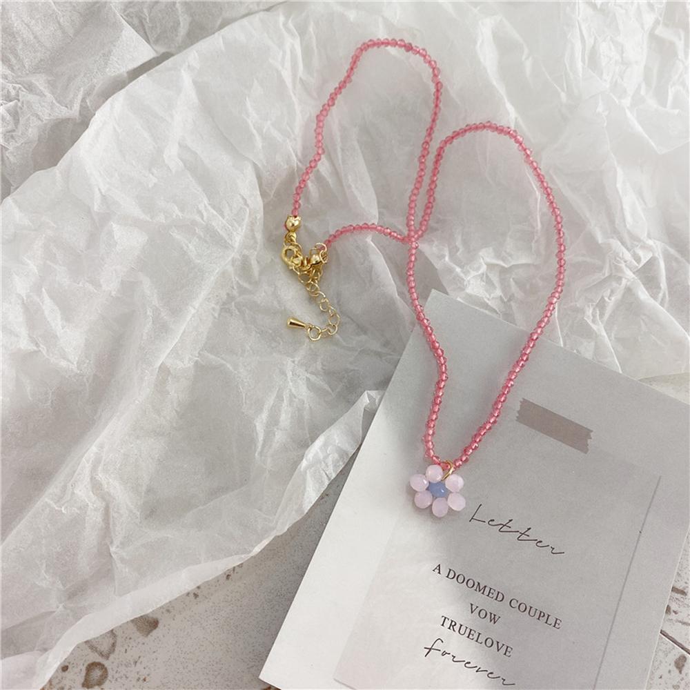 Cute New Party Women Jewelry Acrylic Daisy Chocker Necklace Beaded