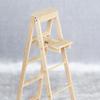 Ladder Sturdy Mini Size Wood 1:12 Miniature Dollhouse Ladder for Home