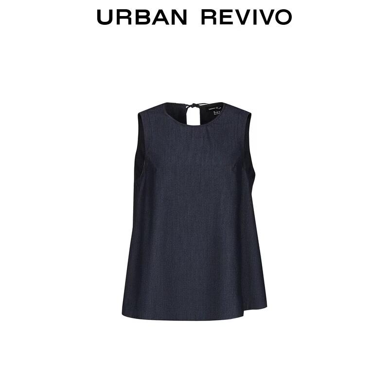 UR Women's Back Tie Sleeveless Denim Shirt