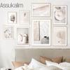 Beige Canvas Painting Vase Flowers Art Prints Dried Grass Print Pictures Reed Cup Wall Pictures Nordic Wall Poster Home Decor