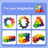 Fidget Spielzeug Lernfarbe Ball 3D Puzzle Montessori Spiel Form Zuordnungsspielzeug für Kinder Training Sensorisch Kinder Erwachsenen Geschenk