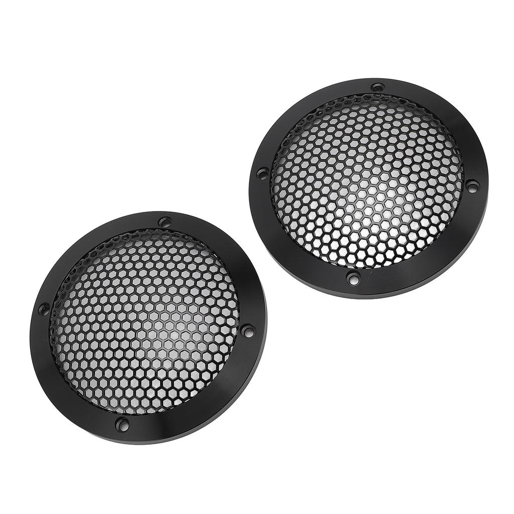 2PCS Ceiling Speaker Grill Cover 92mm Iron Aluminum Round Speaker Mesh Cover Grille Protector for Home Theater Car