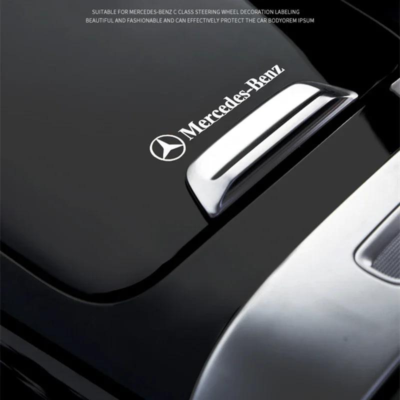 Car Sticker Car Metal Emblem Wiper Stickers Reflective Decor Decals For Mercedes benz A C E S Class CLA CLS W212 W213 W204 W205