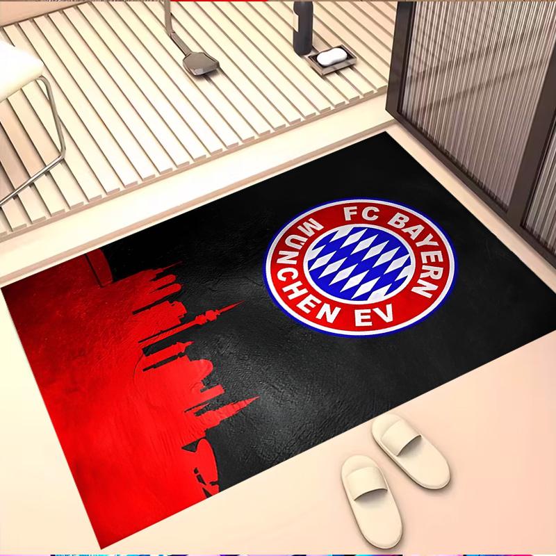 FC Bayern Motiv Teppich, Waschbarer Bodenläufer, Für Eingangsbereich Studentenwohnheim Waschküche Büro Arbeitszimmer, Heimdekoration Geburtstags-Weihnachtsgeschenk