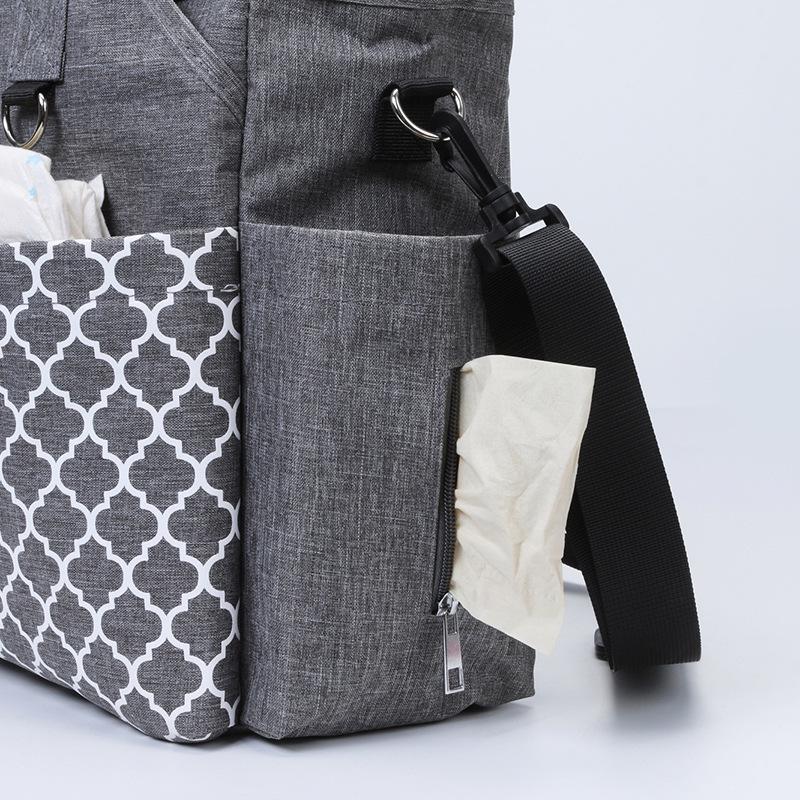 One-Shoulder Multi-Functional Mom & Baby Crossbody Bag with Stroller Attachment