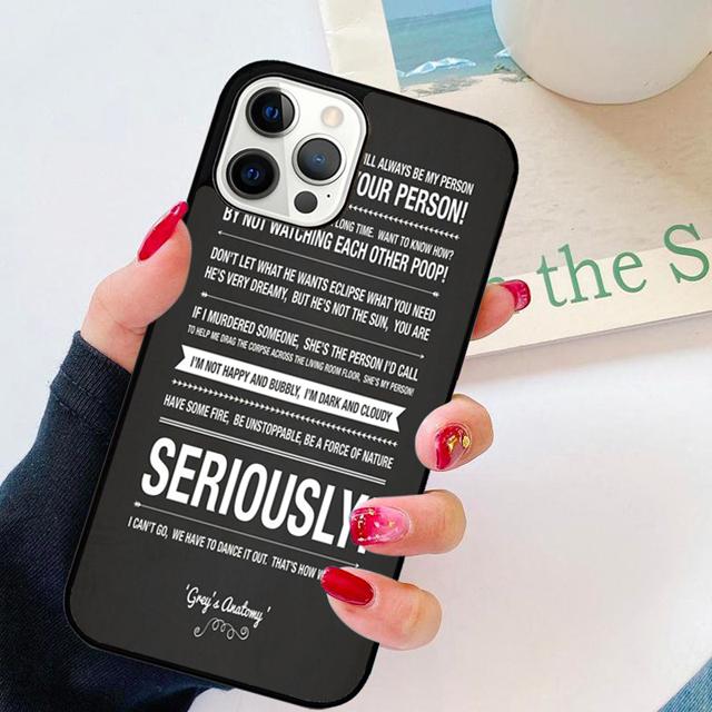 Grey's Anatomy TPU Phone Case Back Cover for iPhone 17 Air 16 15 14 13 11 12 Pro Max Plus Shell Coque