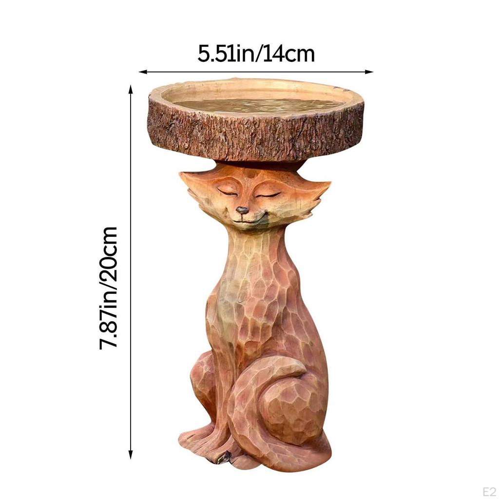 Resin Feeder Garden Bird Bath Bowl Outdoor Lowrie Statue Figurine Animal Sculpture for Attracting