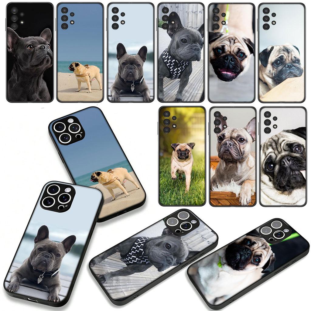 for Motorola Moto G54 G05 G24 G45 G55 G75 G85 G15 G57 G86 Power Edge 50 30 Ultra Fusion neo Pro Case France Bulldog Dog Pet