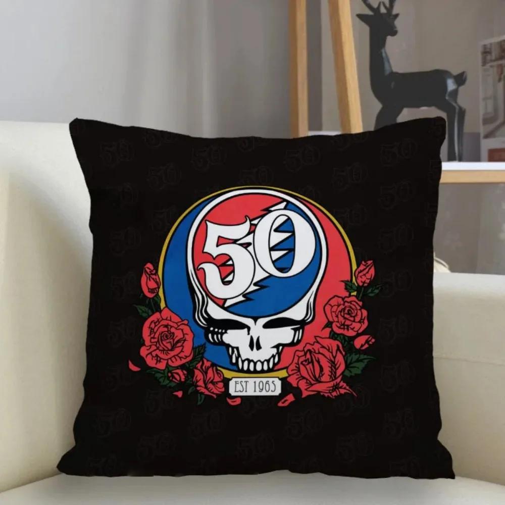 Poszewka na poduszkę Grateful Dead Dekoracja domu 45x45cm Zapinana na zamek kwadratowa poszewka na poduszkę Poszewka na poduszkę do rzucania