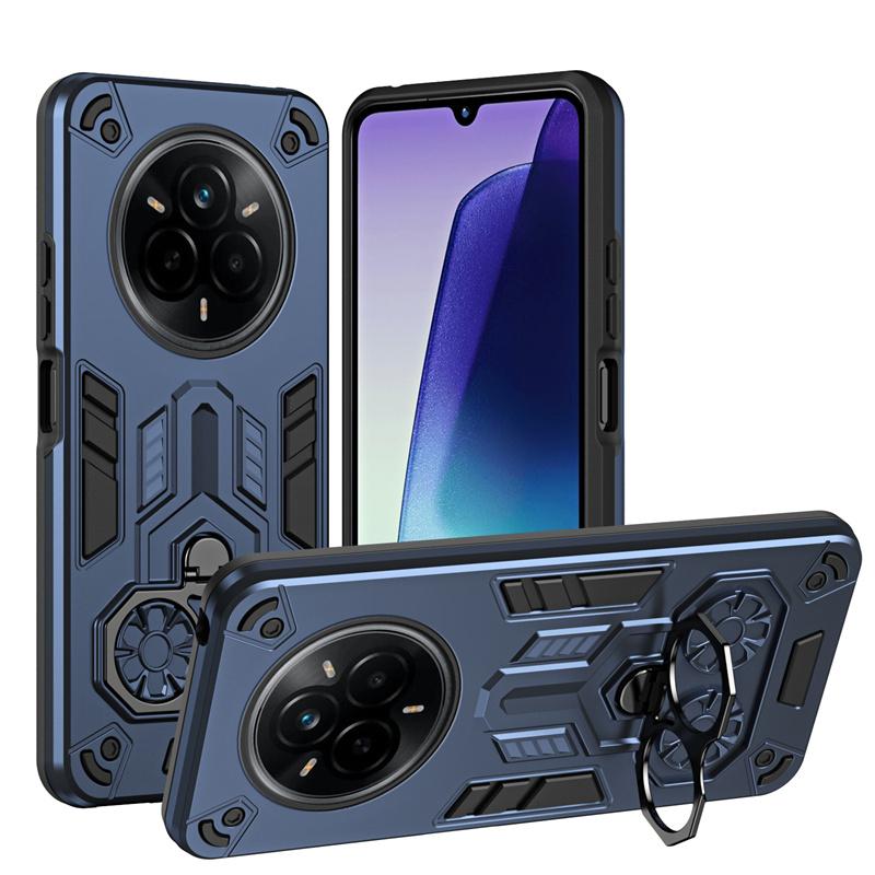 Military Armor Case For Realme 14 Pro 5G Protective Cover 360° Ring Magnetic Holder Shell Coque Fundas 2 IN 1 Back Cover