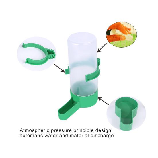 2Pcs Pet Drinking Fountain Large Capacity Dustproof Plastic Pet Food Feeder for Bird