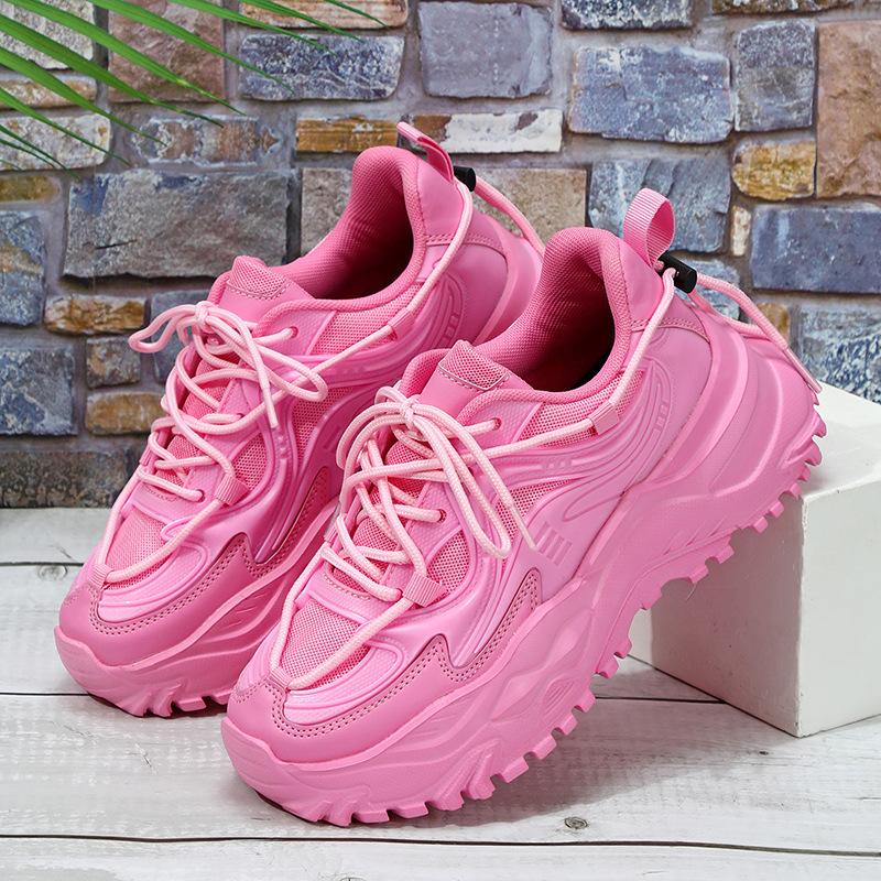 Chunky Sneakers Fashion Running Sports Shoes Women Platform Shoes Men Breathable Casual Sneakers Thick Sole Outdoor Footwear