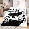 OnePiece Print Flannel Blanket Cartoon for Sofas Beds Bedrooms Chairs Travel Picnics Various Sizes New