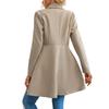 European and American-style Stylish Long Coat for Women, Fitted Design, with A Collar, Suitable for Autumn and Winter.