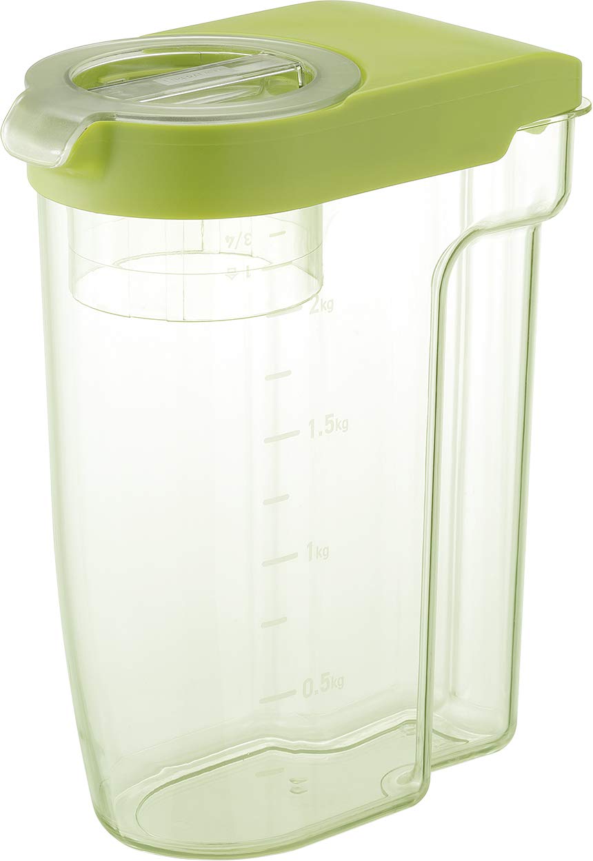 

Risu Rice Storage with Liberalista Measuring 240ml Box, Green, 2.5L, Cup, зелёный