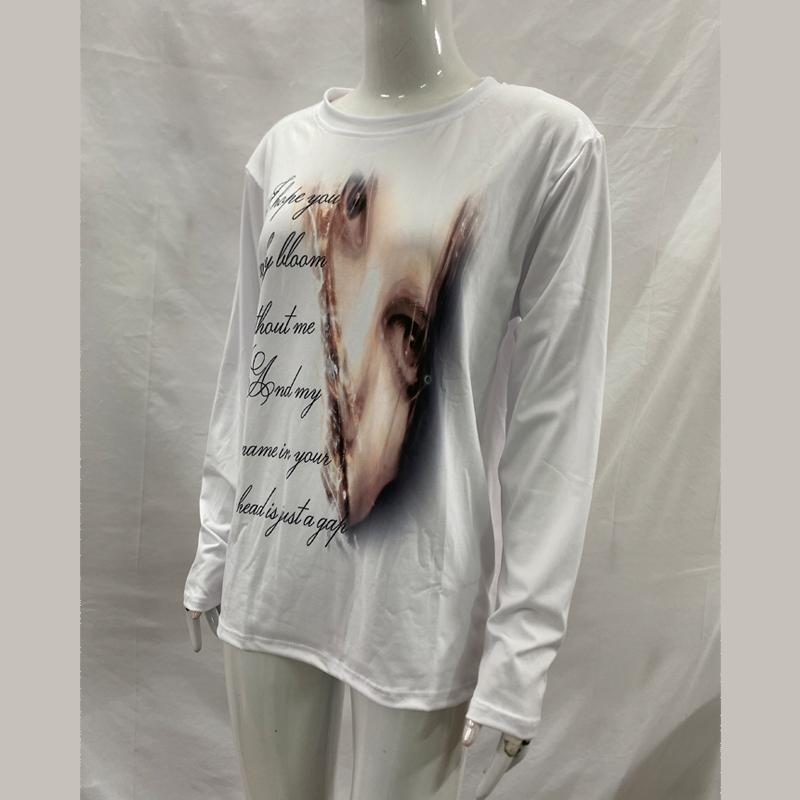 Y2K Retro Contrasting Letter Long Sleeved Street Hip-hop Sweet Cool Top