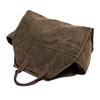 Firewood Carrier Canvas Tote Bag for Outdoor Portable Log Hauling with Protective Gloves Easy Clean Foldable Storage