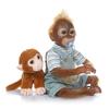 Reborn Silicone Monkey Doll Cotton Toys Simulation In Clothing Blue Pink Gift