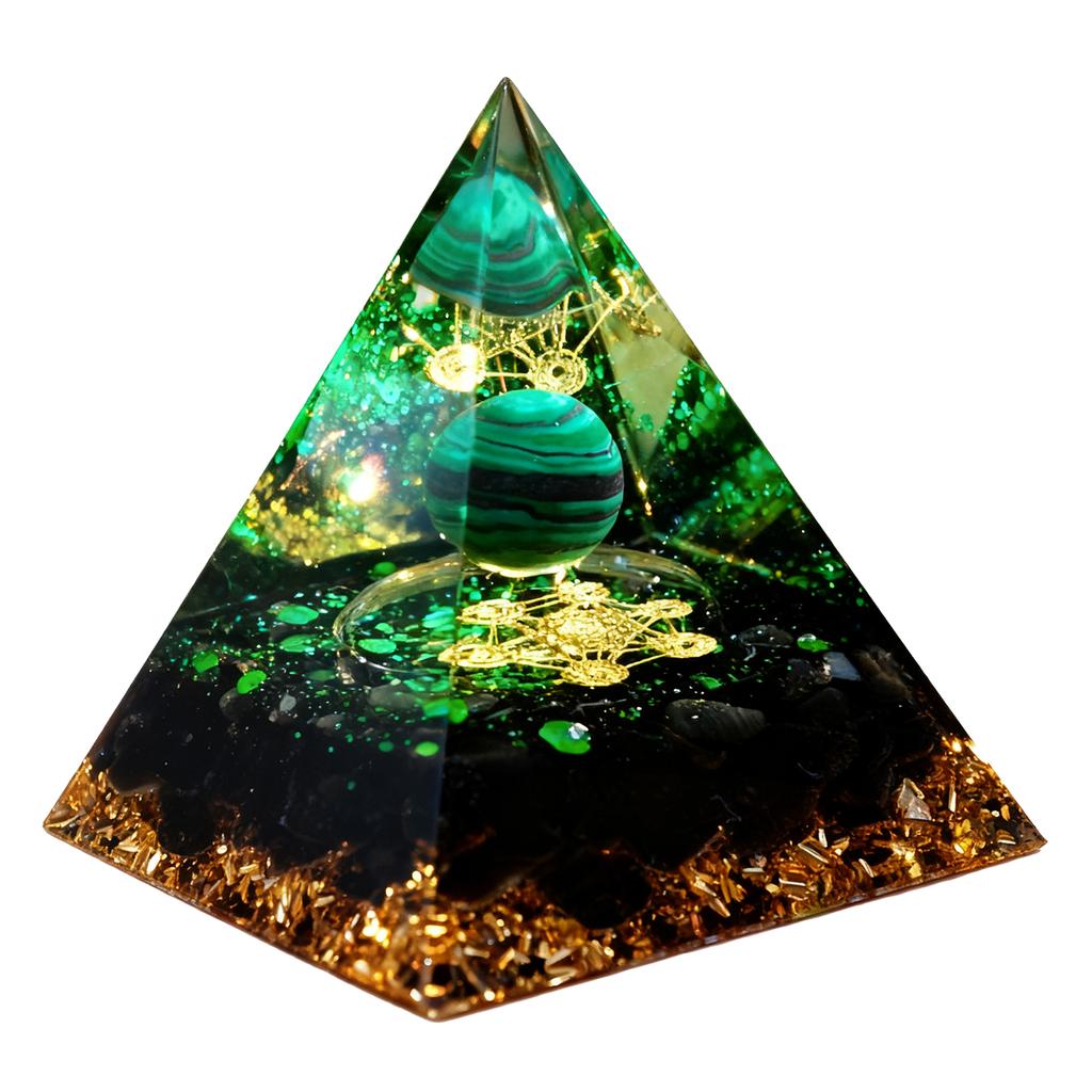 Piramide Orgonica Processo Epossidico Squisita Bella 5cm Ornamento Decorativo per Ufficio Decorazione Casa