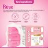 Multani Naturals Rosewater Soap Bar Pack Of 3PC 125 G Herbal Moisturizing Soap With Rose Water Glycerin For Soft Skin