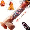 8" Heated Thrusting Dildo Vibrator – 10 Vibration & 3 Telescopic Modes, Remote Controlled,Liquid Silicone,G-Spot & Anal Stimulator for Women & Couples