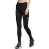 Adidas Solid Color Logo Print High-Waisted Ribbed Leggings Women Leggings Black HN0659