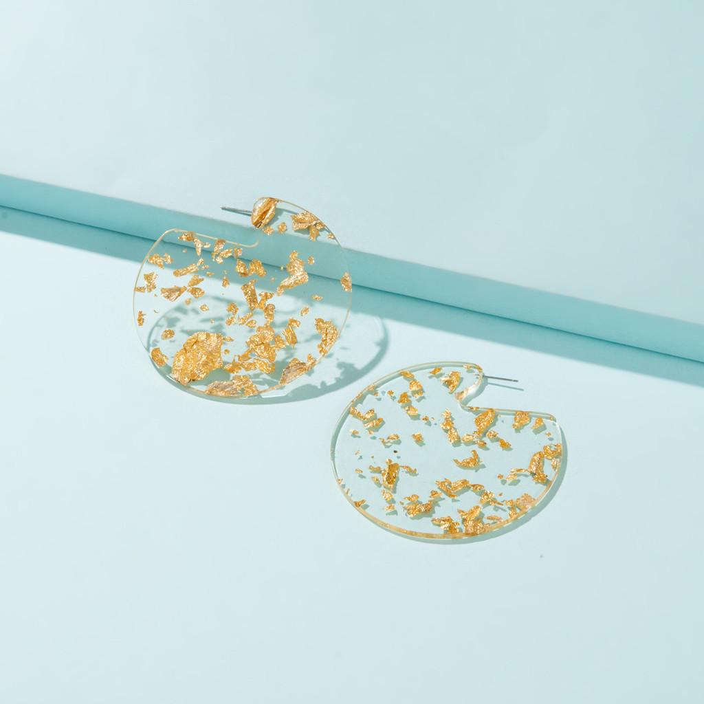 Fashionable Style Western Round Alloy Earrings For Women Simple Design Geometric