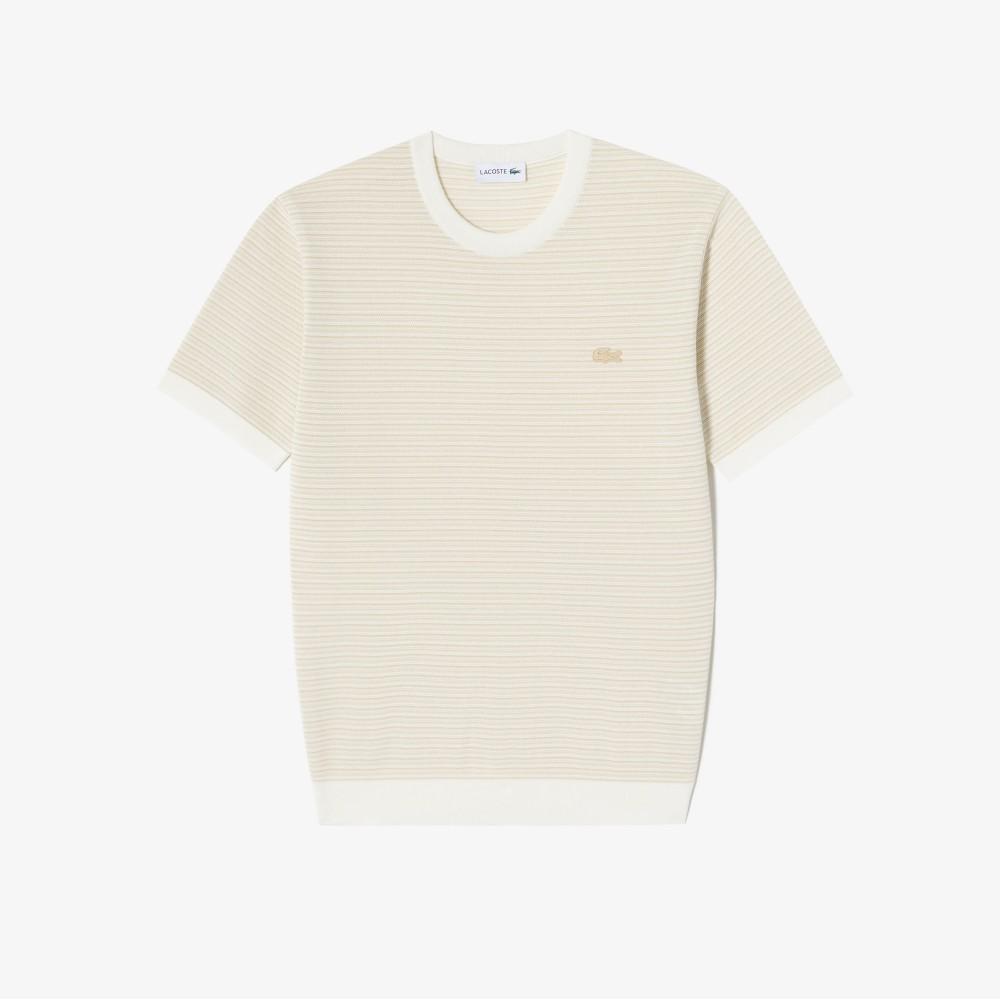 [Lacoste] Men's Multi-Stripe Short-Sleeve Crew Neck Pullover AH307E-56G02S
