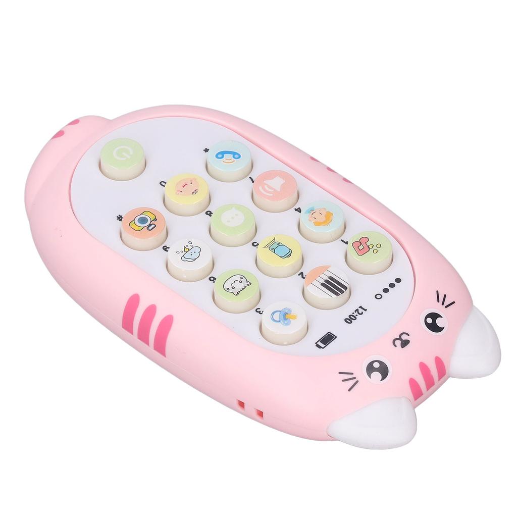 צעצוע טלפון סלולרי לתינוק טלפון נשכן עם שירים אפקט מוזיקלי מרובה אורות למתנות לילדה בת שנה בנים ורוד