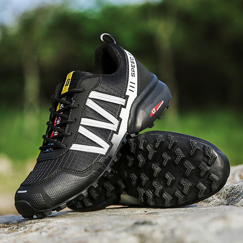 

Светоотражающие кроссовки для бега для мужчин, повседневные спортивные кроссовки - износостойкие, нескользящие, обувь для скалолазания, бесплатная доставка 46 черный белый