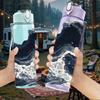 1PC Dark Ocean Wave Seascape Art Print 750ml Color Plastic Sports Water Bottle Leakproof Flip Straw Lid Suitable for Sports Office Home Use