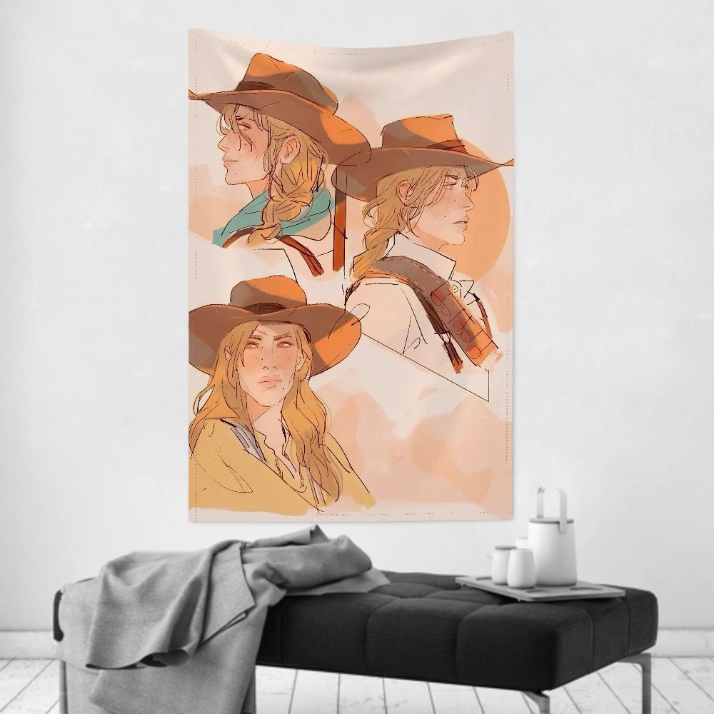 Rdr2 Sadie Adler Arazzo Decorazione Stanza Panno da Parete Sfondo Appeso per Feste Decorazione Stanza Stanza dei Bambini