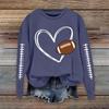 Women's Fashionable Casual Long-sleeved Rugby Printed Round-neck Top