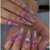 24Pcs Long Pointed Thorn Gradient Press On Nails High Quality Edgy False Nails Perfect Gift For Girls And Friends