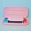 For Nintendo Switch/Switch OLED Pink Cat Claw Protective Travel Carry Bag with Mesh Pocket EVA Cute Hard Carrying Case