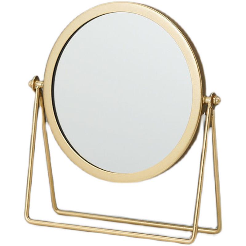High-Value Metal Desktop Makeup Mirror - Single-Sided Vanity for Home, Dorm, or Student Use